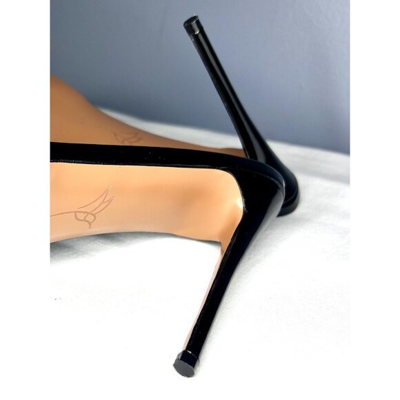 Cult of Coquette Shoes Gia Mules Size 11 Patent Pointed Toe High Heel Sexy Vegan - Picture 14 of 14